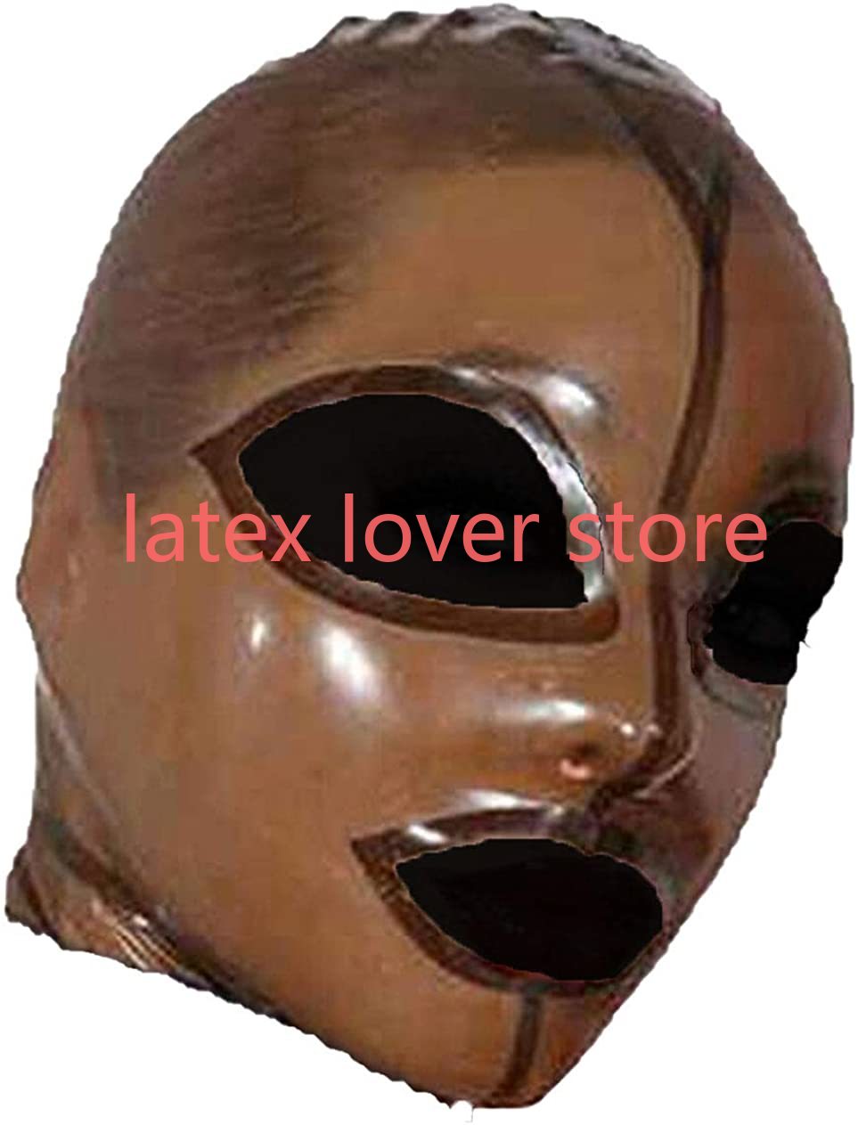 Men Accessories Unique - Latex Mask Transparen Brown Rubber Unisex