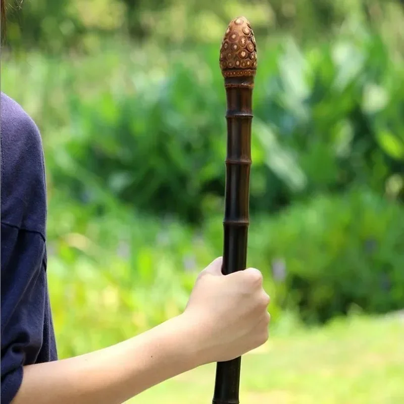 Men Accessories Tips - Natural Purple Bamboo Carving Walking Sticks