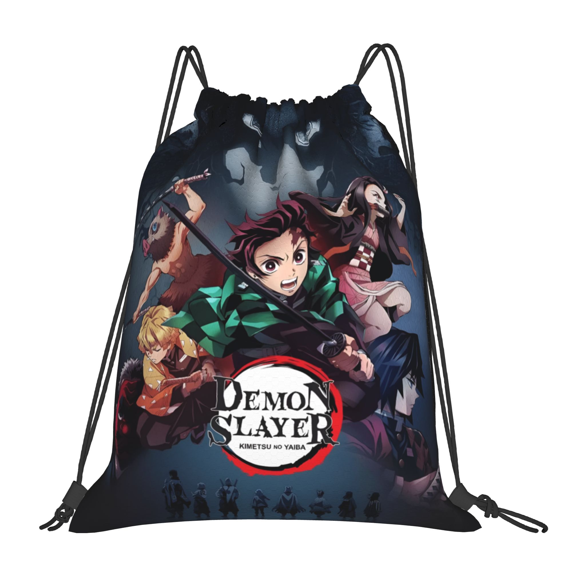 Men Accessories Unique - Custom D-Demons Slayers Drawstring Backpack Women