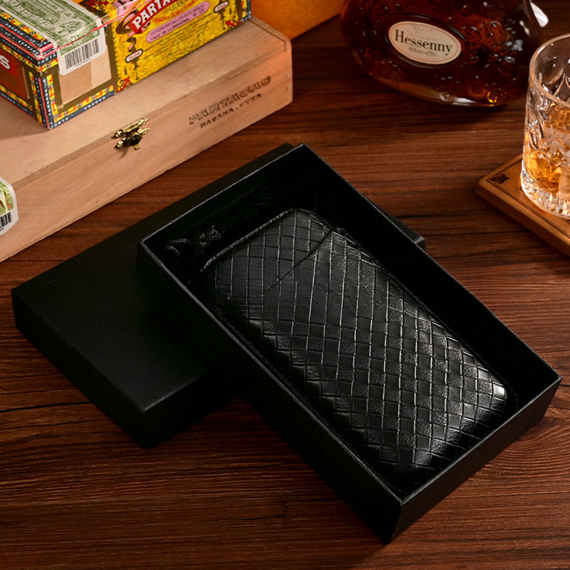 3 Pcs Leather Cigar Case Gift  - Cigar Cutter Set ulasan dan harga