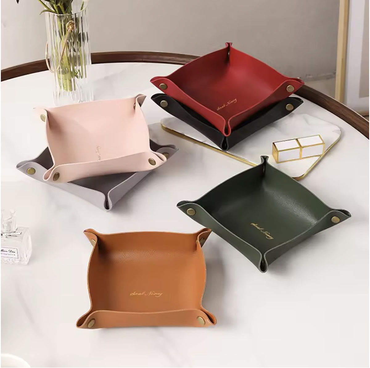 Nordic Style Leather Storage T - Men'S Accessories Drawer Organizer ulasan dan harga