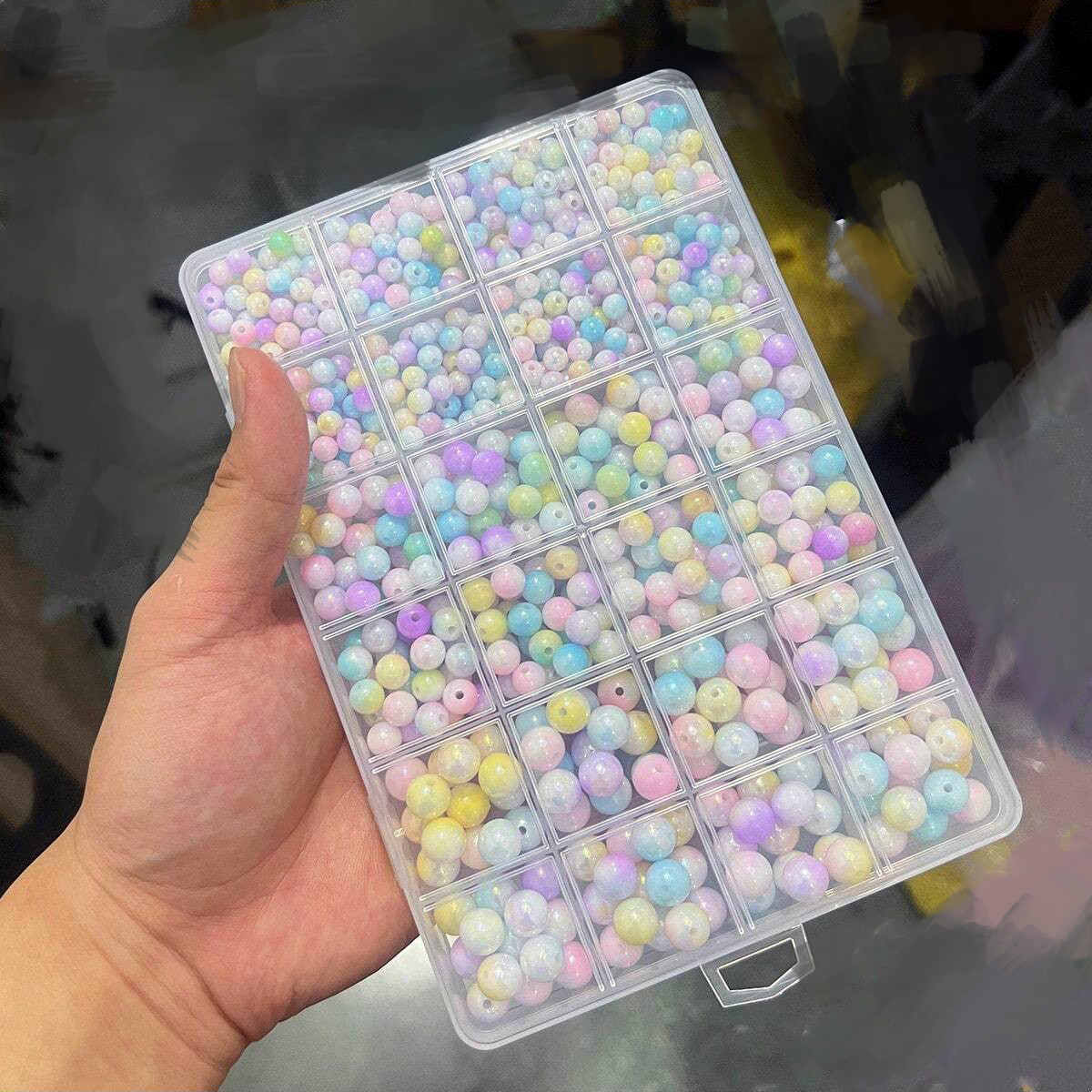 800pcs/24 grid set box 6mm/8mm - Men Accessories For Wedding ulasan dan harga