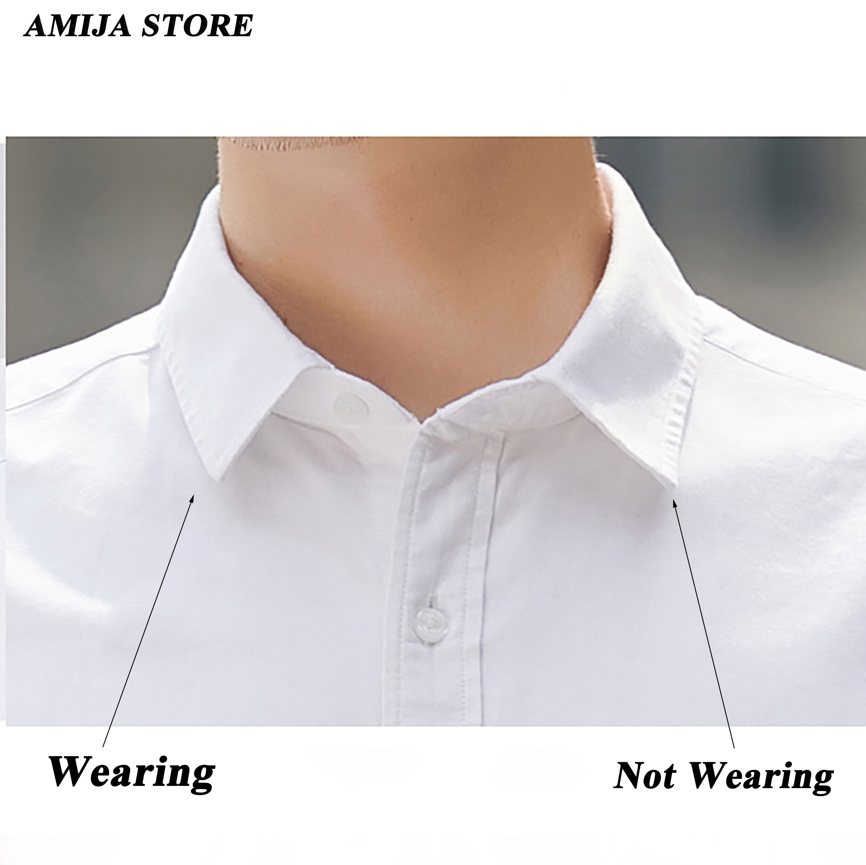 2Pcs Unique Wood Grain Collar  - Men Accessories Unique ulasan dan harga