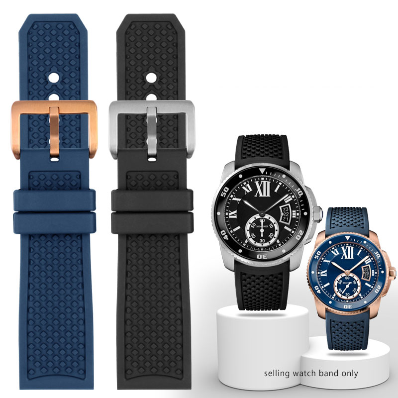 23mm 24mm Fluororubber Watchba - Men'S Accessories Cartier ulasan dan harga