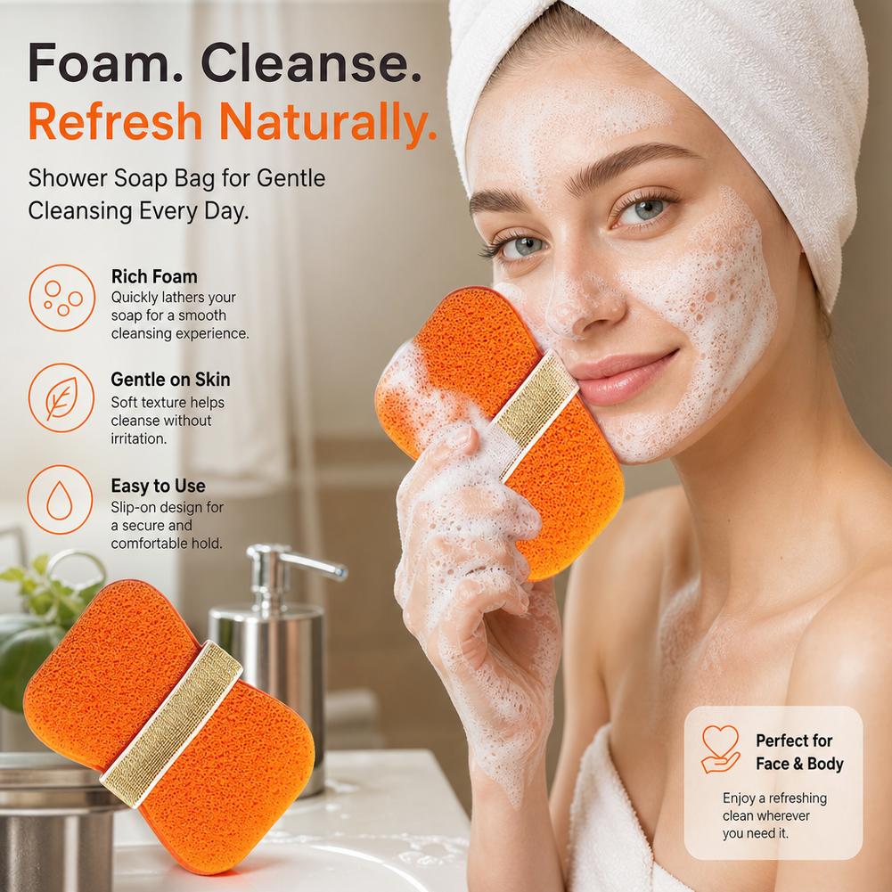 Bath Sponge Soap Bag Gentle Ex - Men'S Accessories Types ulasan dan harga