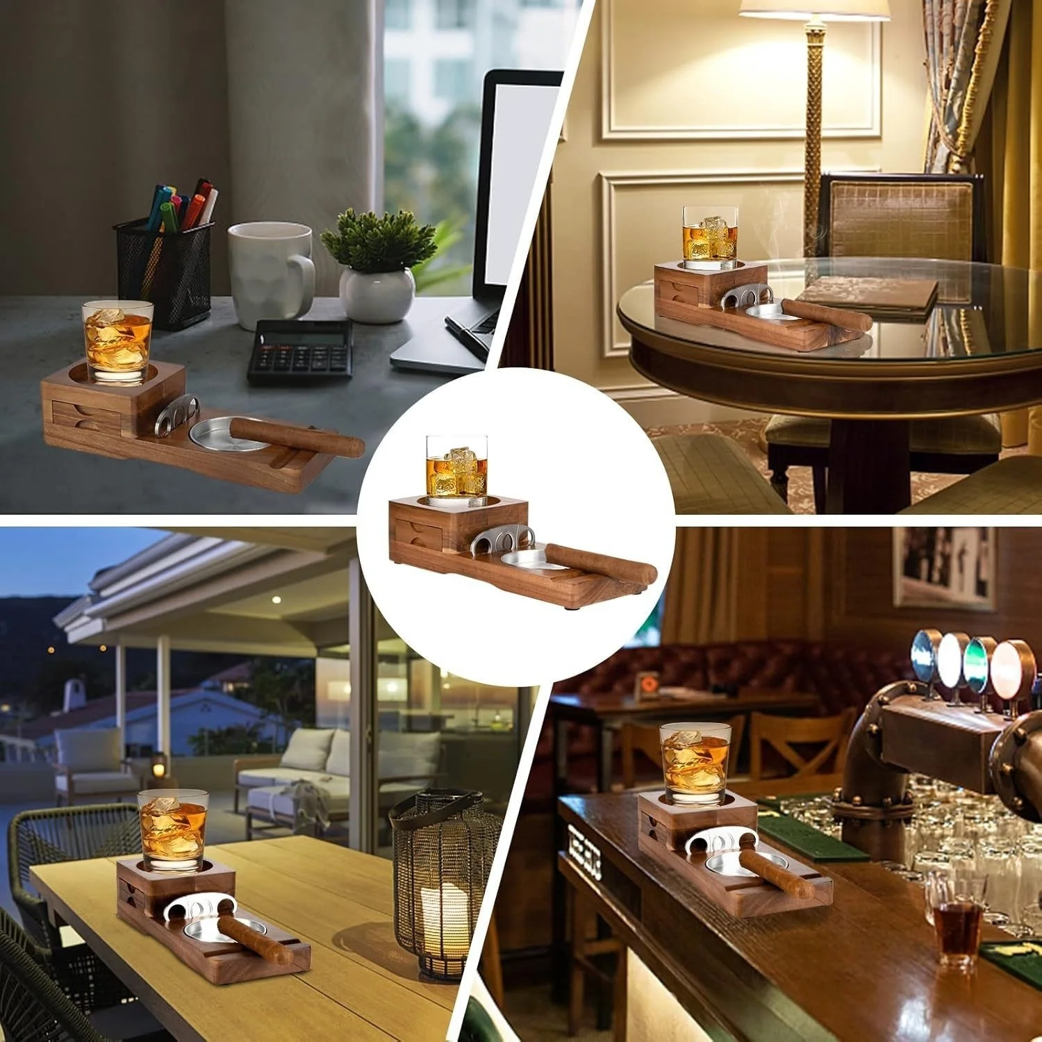 Luxury Cigar Accessories Box w - Cigar Cutter Set ulasan dan harga
