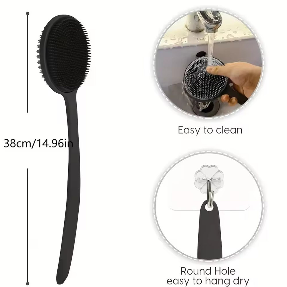 1pc Silicone Back Scrubber Bru - Men'S Accessories Types ulasan dan harga