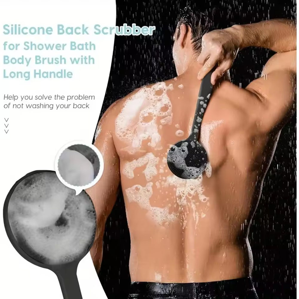 1pc Silicone Back Scrubber Bru - Men'S Accessories Types ulasan dan harga