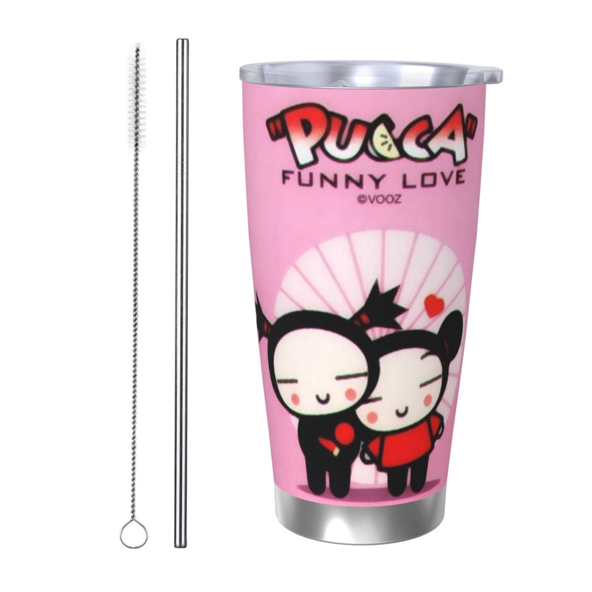 Cute Cartoon Pucca 20oz Stainl - Flask Stainless Steel ulasan dan harga