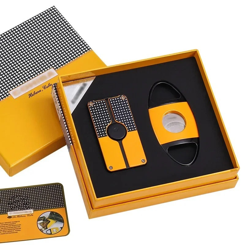 NEW Double-Bladed Straight Pun - Cigar Cutter Set ulasan dan harga