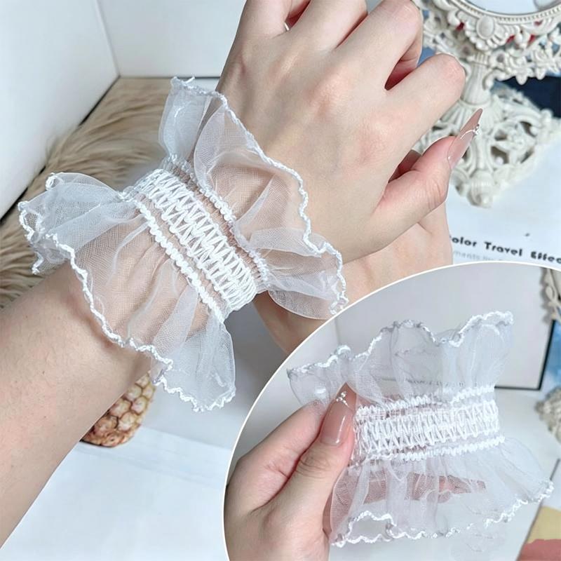 1/2Pcs Lace White Mesh Tulle P - Men Accessories Tips ulasan dan harga