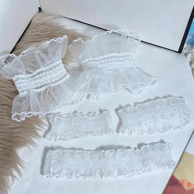 1/2Pcs Lace White Mesh Tulle P - Men Accessories Tips ulasan dan harga