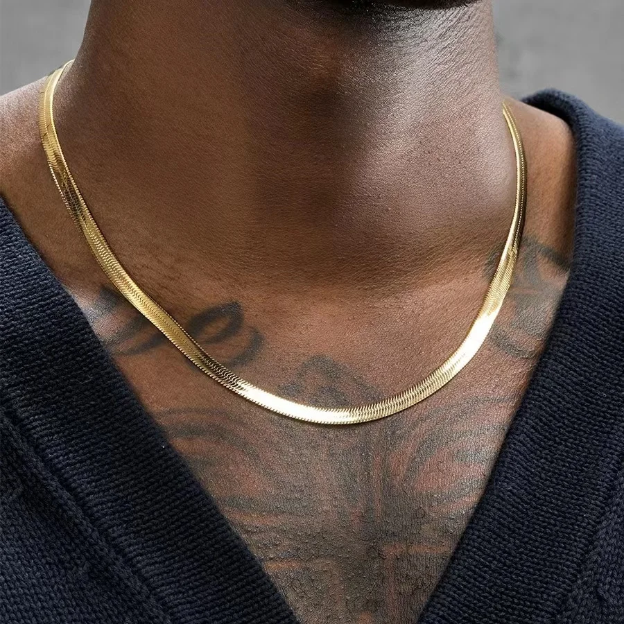 Men 925 sterling silver Gold 4 - Men'S Accessories Trending ulasan dan harga