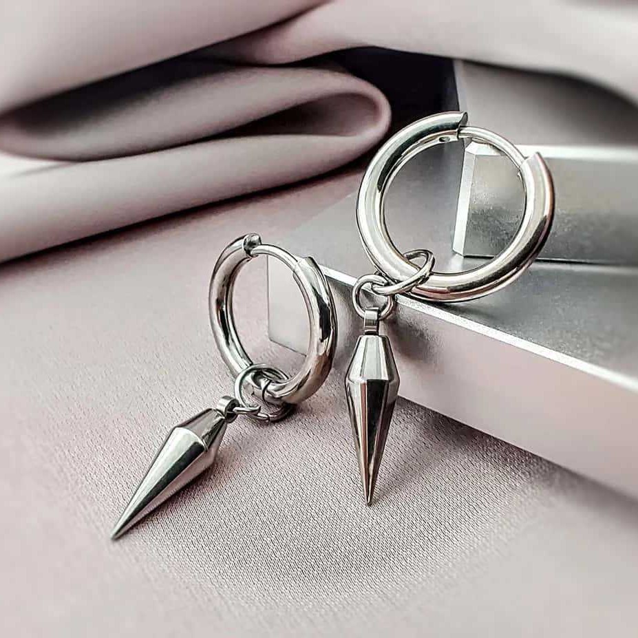 Punk rivet earring,Goth jewelr - Men Accessories Tips ulasan dan harga