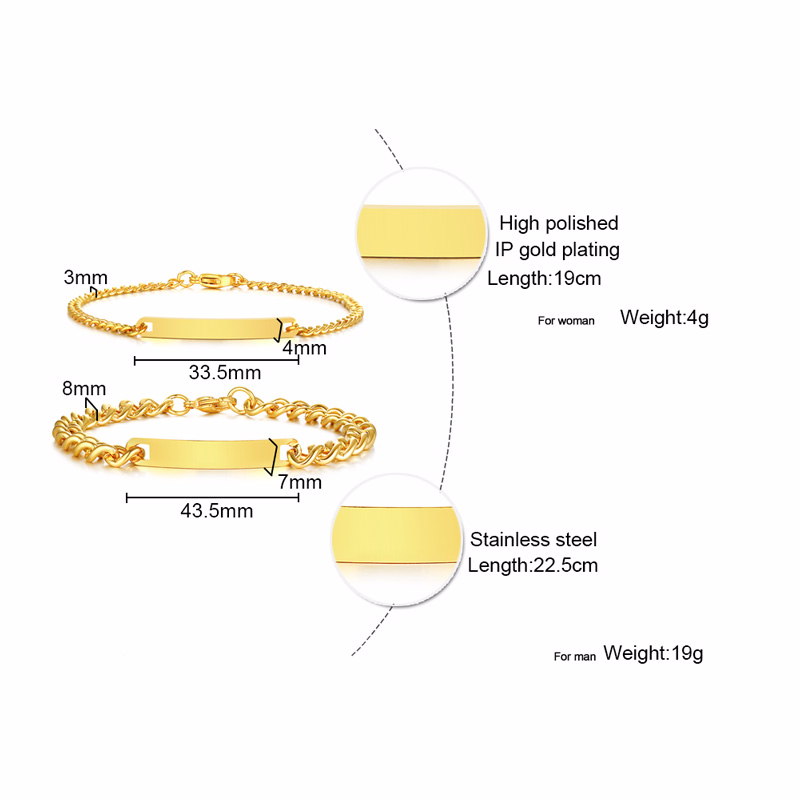 Plate Id Tag Bar Bracelet Cuba - Men Accessories All ulasan dan harga