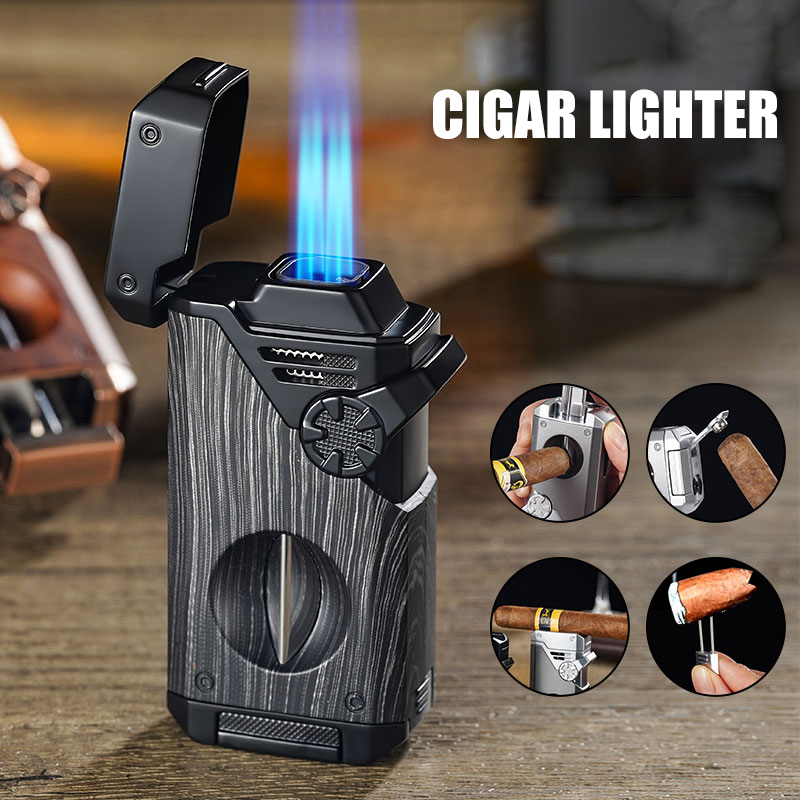 Multi-Function Cigar Lighter S - Cigar Cutter Set ulasan dan harga