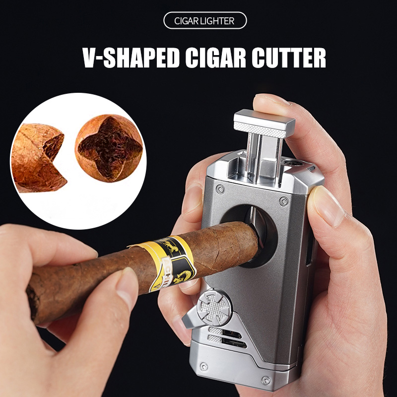 Multi-Function Cigar Lighter S - Cigar Cutter Set ulasan dan harga