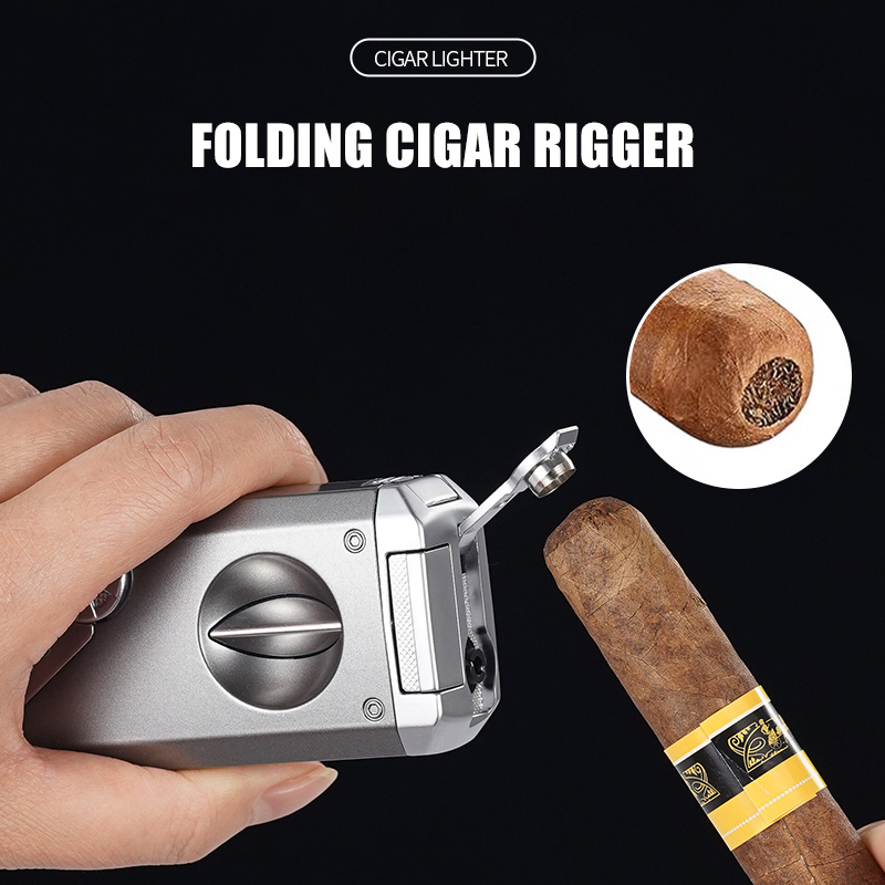 Multi-Function Cigar Lighter S - Cigar Cutter Set ulasan dan harga