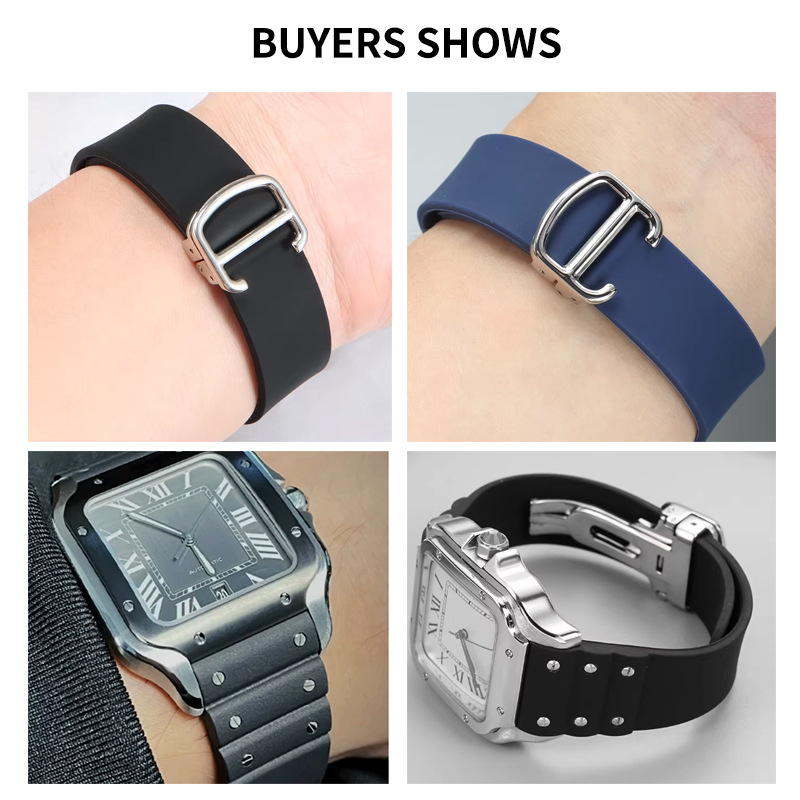 21mm Soft Silicone Watch Strap - Men'S Accessories Cartier ulasan dan harga