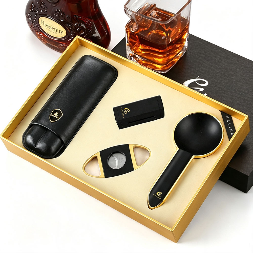 GALINER Metal Cigar Smoking Se - Cigar Cutter Set ulasan dan harga
