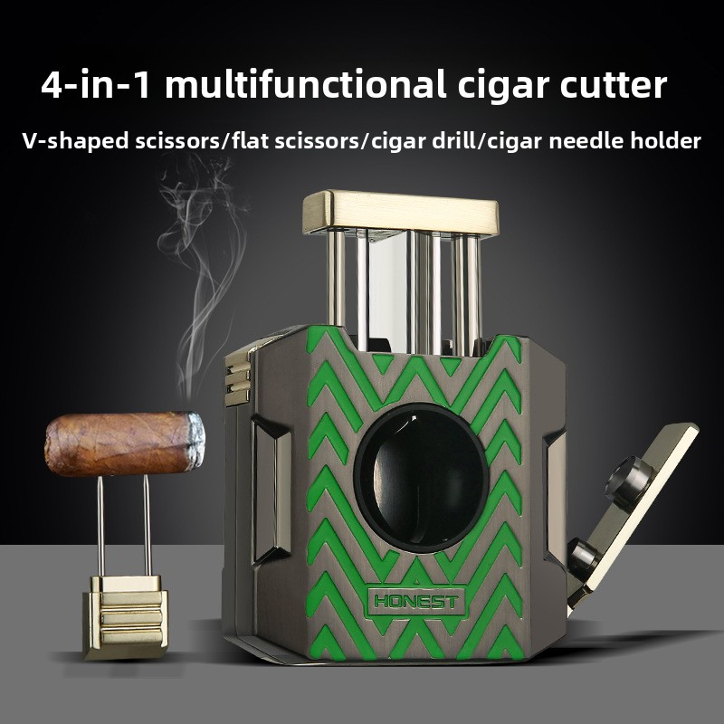 HONEST 4 in 1 Cigar Tool Set - - Cigar Cutter Set ulasan dan harga