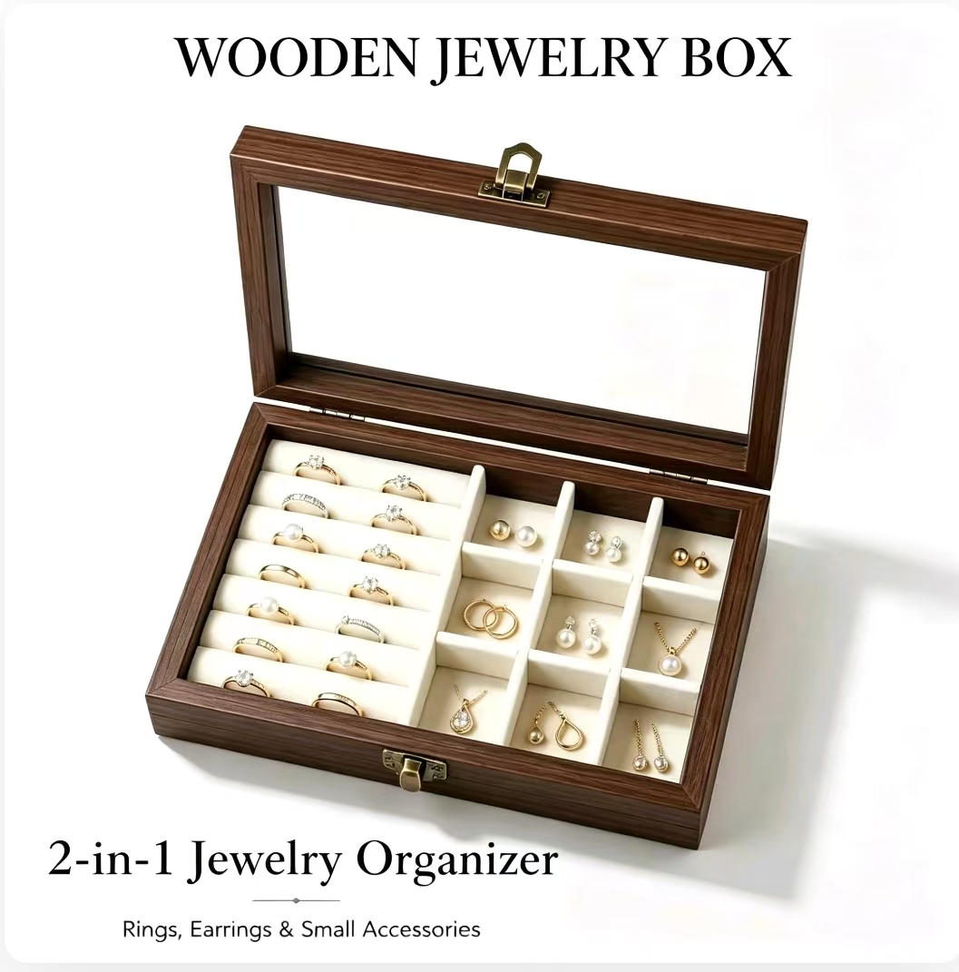 Bedroom Desktop Walnut Pattern - Men'S Accessories Drawer Organizer ulasan dan harga
