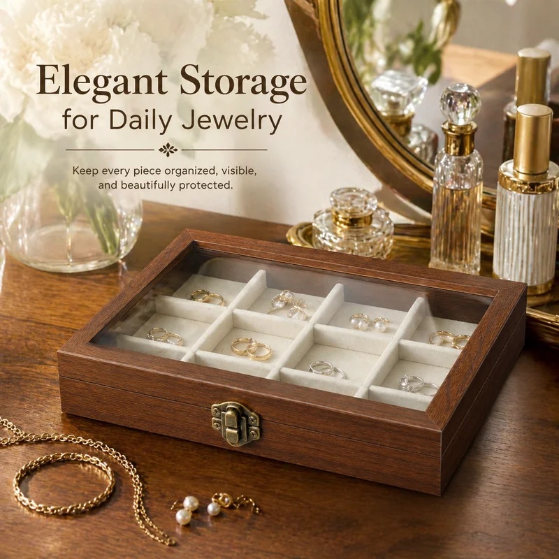 Bedroom Desktop Walnut Pattern - Men'S Accessories Drawer Organizer ulasan dan harga