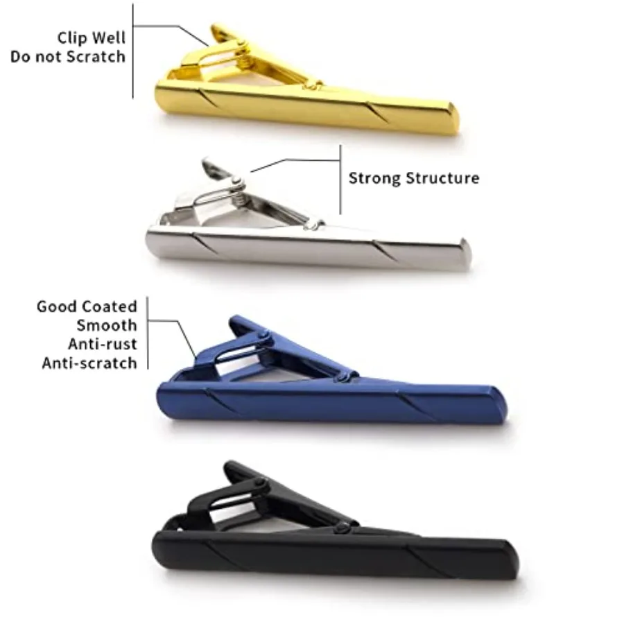 4Pcs Tie Clips For Men Tie Bar - Men'S Accessories With Suits ulasan dan harga