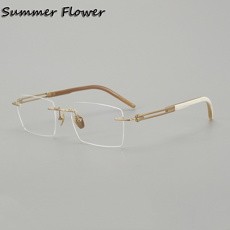 150 mm Rimless Glasses Pure Ti - Men Accessories Tips ulasan dan harga