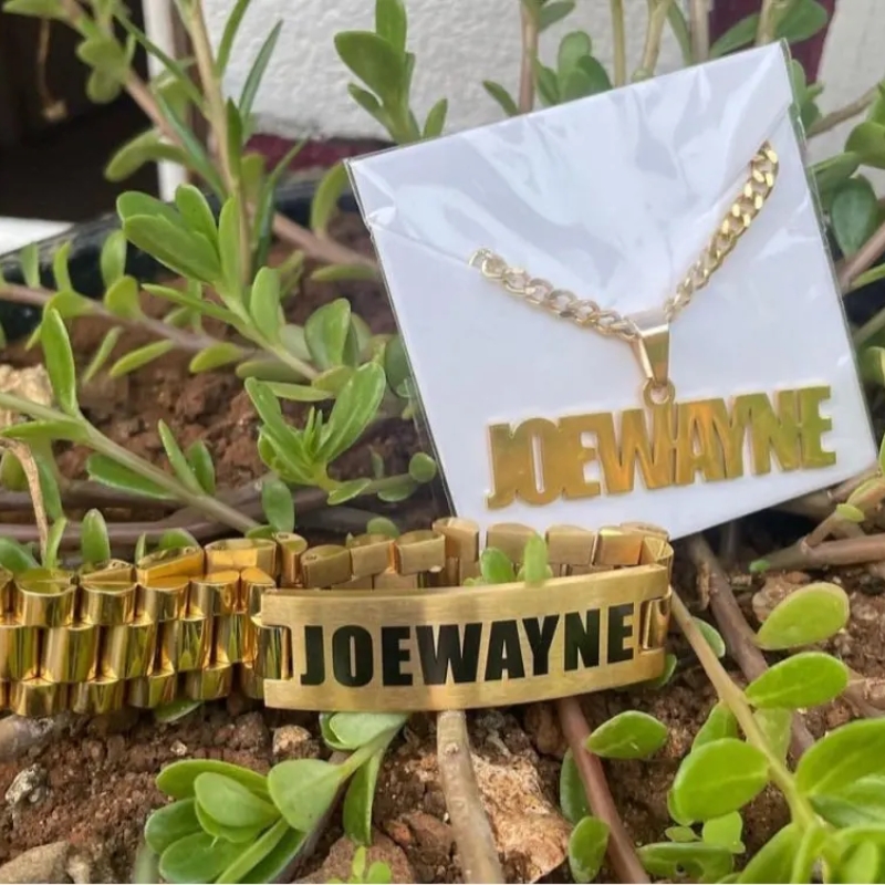 Custom Men Name Necklace Big B - Men Accessories Kit ulasan dan harga